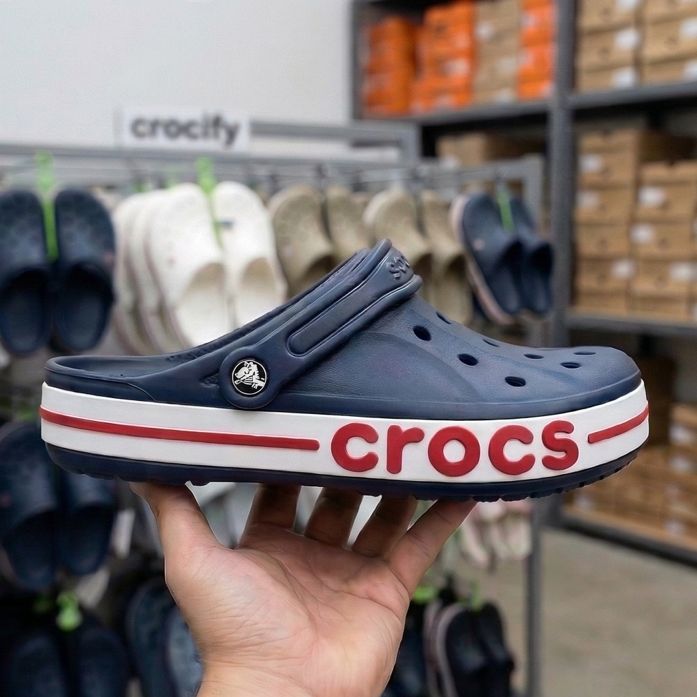 Crocs Bayaband 2.0 Clogs (Navy/Red)